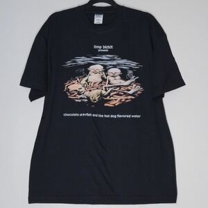 Limp Bizkit 2000 Chocolate Starfish Hot Dog Tour Shirt Size XL Gildan Music